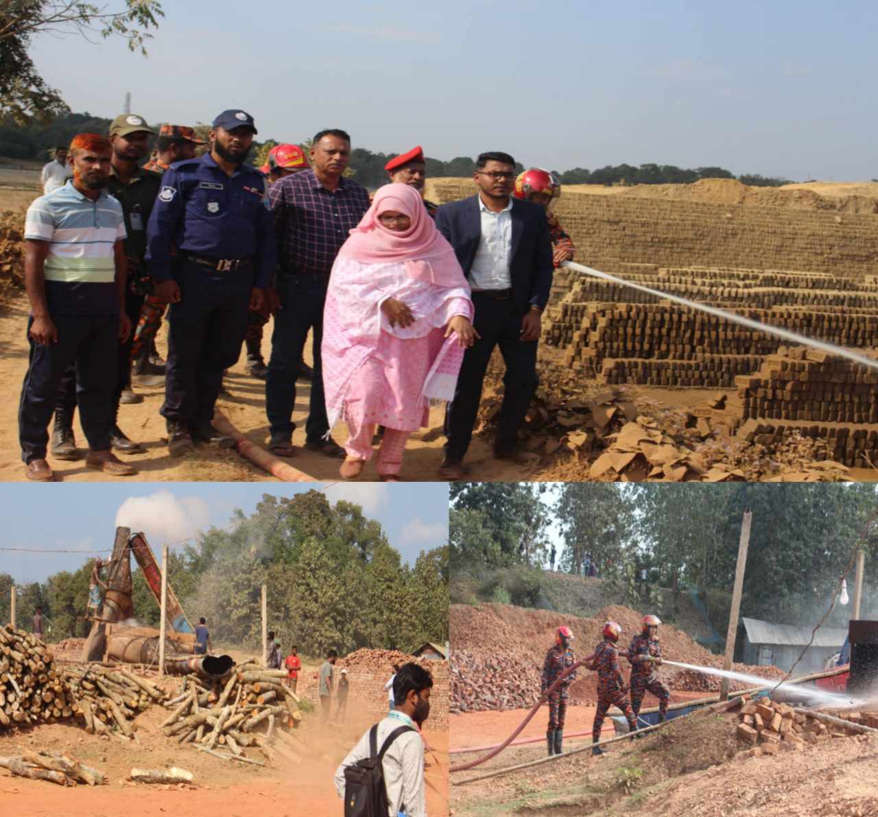 হাইকোর্টর আদেশে ইটভাটায় প্রশাসনের যৌথ অভিযান গুড়িয়ে দিলো তিন ভাটা