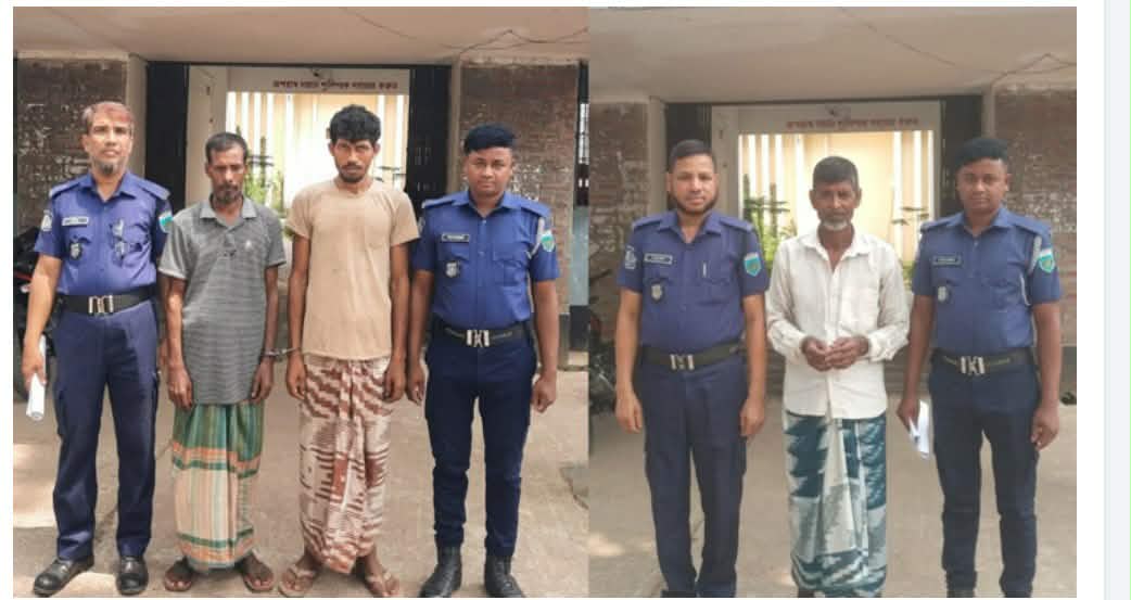 তানোরে বিশেষ অভিযানে সাজাপ্রাপ্ত ৩ আসামী গ্রেফতার